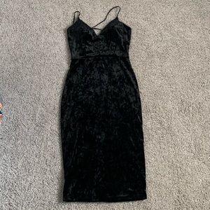 Black midi dress